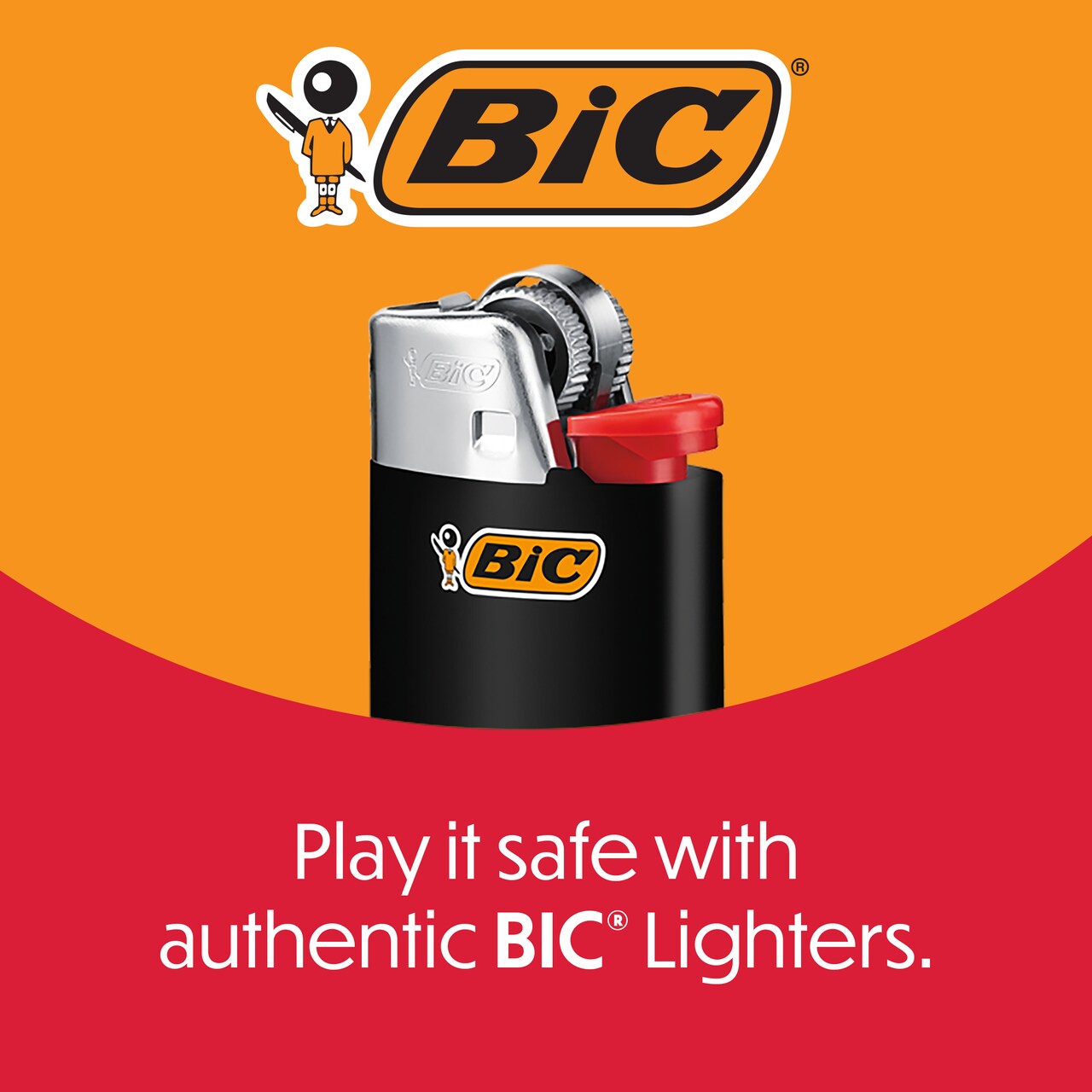 BIC Maxi Pocket Lighter, Special Edition Spooky Collection, Assorted Unique Lighter Designs, 50 Count Tray of Lighters